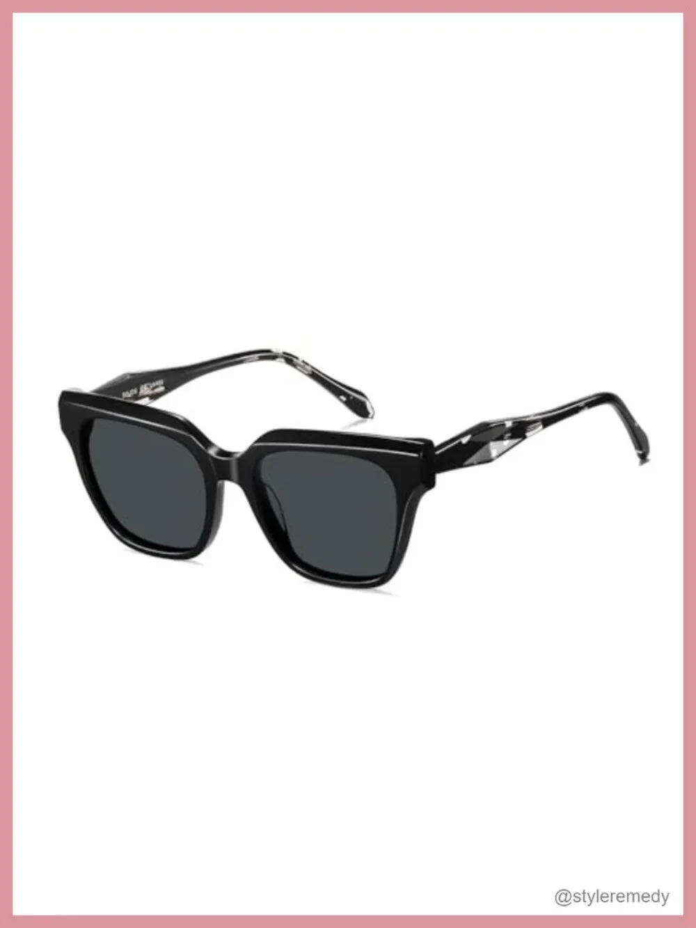 Polarized Oversize Square Sunglasses for Women, Acetate Frame, UV400